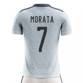 Spanien Alvaro Morata 7 2023/2024 Borta Fotbollströjor Kortärmad
